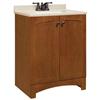 American Classics Melborn Chestnut Vanity with Solid Surface Technology Vanity Top - 25 Inch Wide