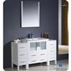 Fresca Torino 54 Inch White Modern Bathroom Vanity With 2 Side Cabinets And Undermount Sink