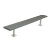 UltraSite 6 ft Commercial Recycled Plastic Bench, Surface Mount- Gray