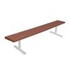 UltraSite 6 ft Commercial Recycled Plastic Bench, Portable- Brown