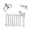 REGAL IDEAS 4' Black Aluminum Basket Weave Gate Picket Railing Package