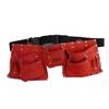 LANDMARK 11 Pocket Red Leather Carpenters Waist Apron