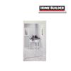 HOME BUILDER 48" x 80" White Mirror Sliding Door