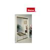 HOME 36" x 80" Brass Mirror Sliding Door