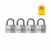 MASTER LOCK 4 Pack Keyed Alike 1-1/2" Aluminum Padlocks