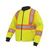 WORK KING 2XL Fluorescent Green Safety Quilted Jacket