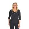 Carroll Reed® Knit 3/4 Sleeve V-neck With Embellishement