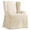 Sure Fit(TM/MC) 'Donovan' Cotton Duck Wing Chair Slipcover