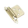 2 Pack Overlay Self-Closing Brass Cabinet Hinges