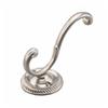 4-1/2" Brushed Nickel Heavy Duty Single Hat/Coat Hook