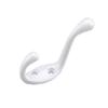 3-1/2" White Heavy Duty Single Hat/Coat Hook