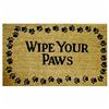 17.5" X 29" Paws Coir Door Mat, with Rubber Back