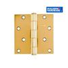 BUILDER'S HARDWARE 2 Pack 4" Bright Brass Square Butt Hinges