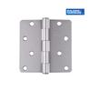 BUILDER'S HARDWARE 2 Pack 4" Chrome 5/8" Radius Butt Hinges