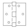 2 Pack 4" Brass Square Butt Hinges