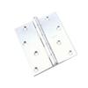 2 Pack 4" x 4" Zinc Loose Pin Broad Butt Hinges