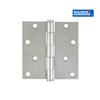 BUILDER'S HARDWARE 2 Pack 4" Satin Nickel Square Butt Hinges