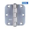 BUILDER'S HARDWARE 2 Pack 3" Satin Nickel 1/4" Radius Butt Hinges