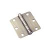 2 Pack 3" Brushed Nickel 1/4" Radius Butt Hinges