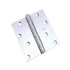 2 Pack 4" x 4" Zinc Fixed Pin Butt Hinges