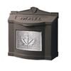 Bronze Wallmount Mailbox, with Satin Nickel Plate