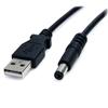 Startech 3ft USB to Coaxial Barrel Plug Cable (USB2TYPEM) - Black