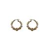 Napier® Cream faux pearl hoop earrings