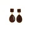 JESSICA®/MD Brown Python Teardrop Earrings