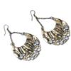 Christina C Textured Metal Earrings