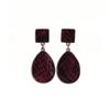 JESSICA®/MD Burgundy Python Teardrop Earrings