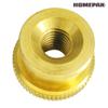 HOME PAK 2 Pack #6-32 Brass Knurled Nuts