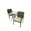 PATIO GARDEN 3 Piece Wicker/Steel Hinton II Patio Bar Set