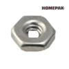 HOME PAK 5 Pack 1/4"-20 Brass Machine Hex Nuts