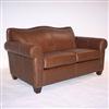 Whole Home®/MD ‘Londonderry' Leather Loveseat with Tapered Legs