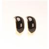 JESSICA®/MD Gold Hoop with Black Epoxy Post Earring