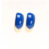 JESSICA®/MD Gold Hoop with Blue Epoxy Post Earring
