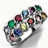 Tradition®/MD Sterling Silver Family Ring With Simulated Stones