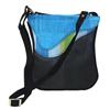 Global Crafts Fair Trade Recycled Tire Messenger Bag (IPLBRE-Wave-571004) - Black/Blue