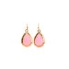 JESSICA®/MD Pink Teardrop Earring with Faceted Stone