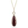 Pear Shape Garnet and Diamond Necklace
