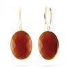 Oval Faceted Carnelian Earrings