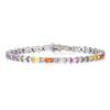 Multicolour Sapphire & Diamond Bracelet