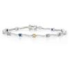 Multi-colour Sapphire & Diamond Bracelet