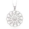 White Gold Filigree Medallion Pendant