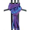 Global Crafts Fair Trade Hand-Made Footloom Woven Scarf (HMDTREESM-534009) - Purple/Blue