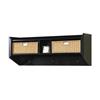 TechCraft Atrium Storage Wall Hanging Shelf (A10BLHNS42) - Black