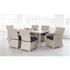 Leisure Design 'Bungalow' 7-Piece Woven Aluminum Dining Set