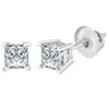 Princess Cut Diamond Stud Earrings (0.46 ctw) 14-kt White Gold