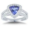 Trillion Tanzanite and Diamond Ring