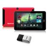 Hipstreet 7" 8GB Aurora Tablet with LensPen (HS-7TB6-8BNLPR) - Black/Red